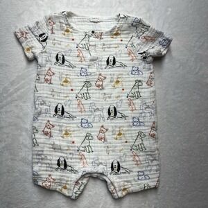 Angel Dear Muslin Romper Baby Sz 18-24m Puppy Dogs Natural Cotton Unisex
